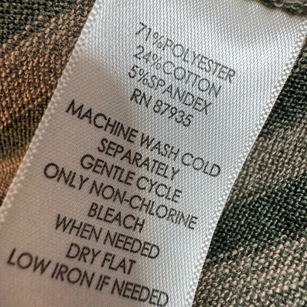 LOGO Women's Green & Oatmeal Striped Vest M - Picture 5 of 11